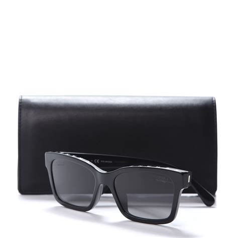 CHANEL Acetate Polarized Square Sunglasses 5417 Black .